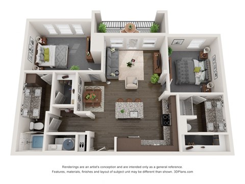 Nine 50 B3 luxury floor Plan 2 bed 2 bath